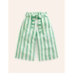 BODEN MINI Girl's Green Striped Wide Leg Pants Size 11 Years NEW NWT